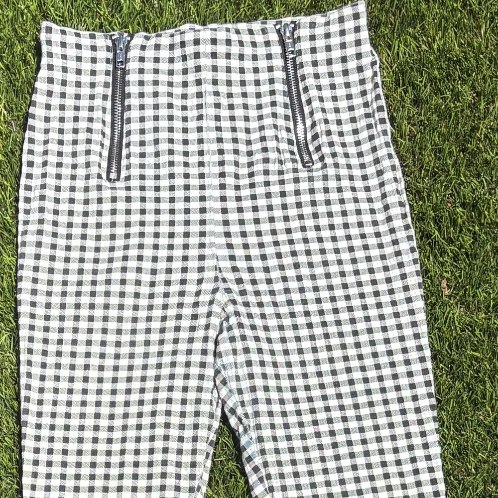 I.AM.GIA Black and White Gingham Checkered Straight Leg Pants SIZE S - Picture 3 of 3